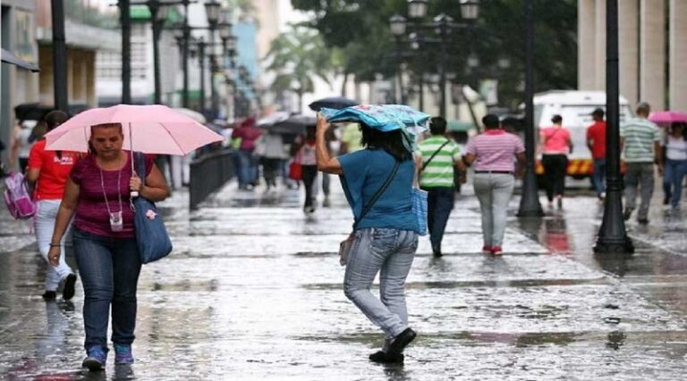 Inameh prevé lluvias en el occidente y el sur del país este lunes