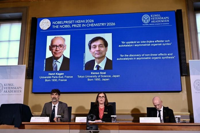 Francés Henri Kagan y japonés Kenso Soai obtienen el Premio Nobel de Química