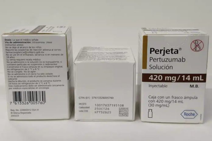 Alerta sanitaria por detección de lote falsificado del medicamento Perjeta en el país