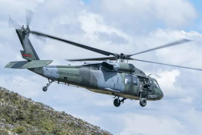 Helicóptero del Ejército de Colombia sufre accidente en el departamento del Cauca